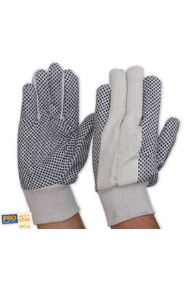 Cotton Drill Gloves With Dot Grip